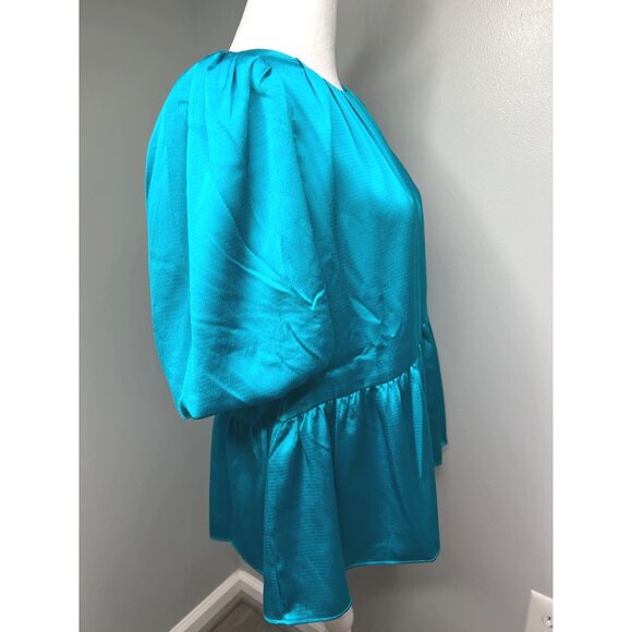 Lilly Pulitzer Blakelynn Elbow Sleeve Top Blue Rhapsody Size 6 - Picture 6 of 16